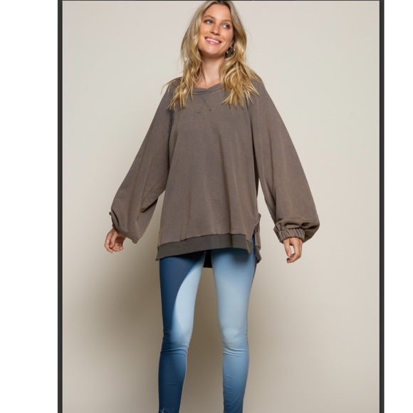 Washed Charcoal x detailed back sweatshirt - Picture 4 of 5